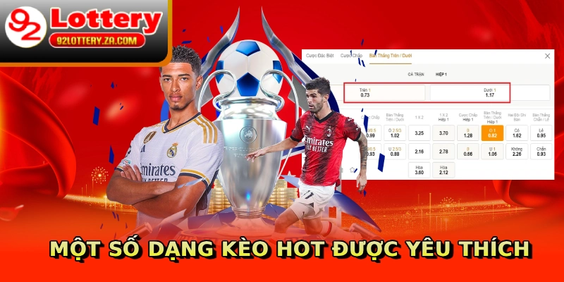 Một số dạng kèo hot được yêu thích
